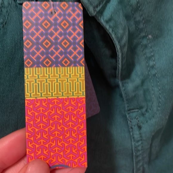 Green jeans by Tory Burch skinny fit with stretch nwt 195 size 32 denim - Picture 3 of 10